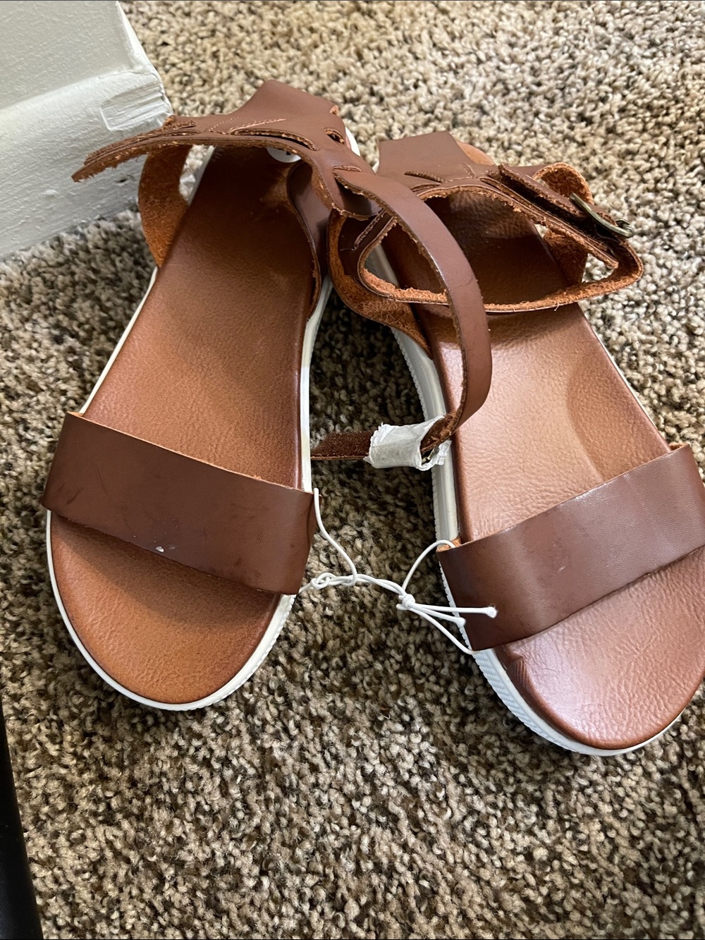 MIA Brown Women's Strap Sandals